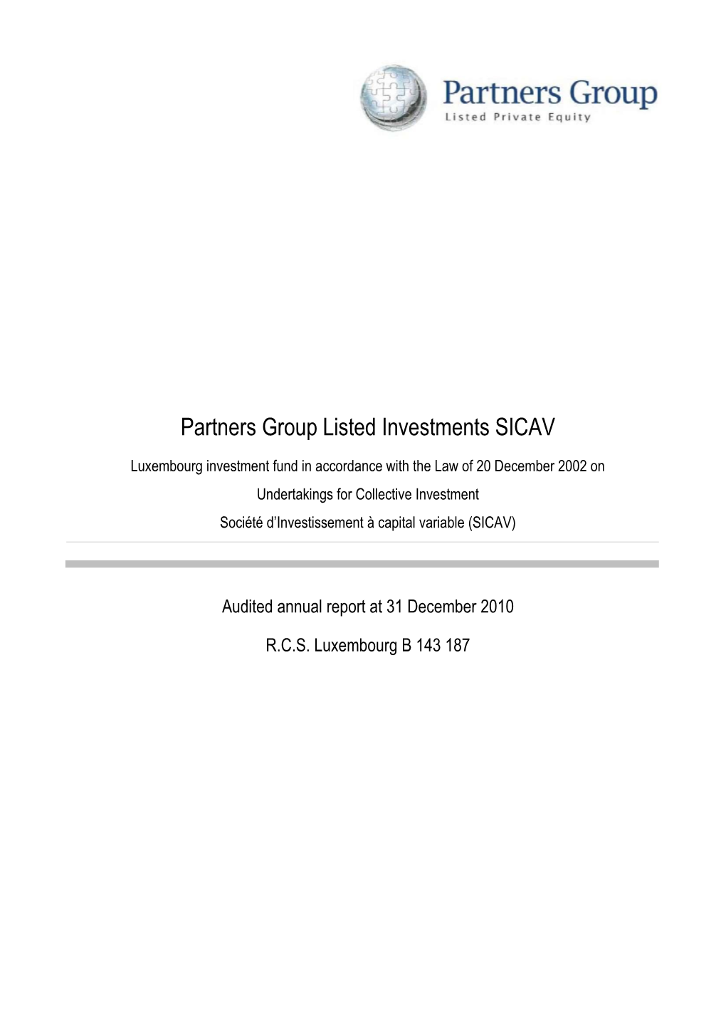 Partners Group Listed Investments SICAV