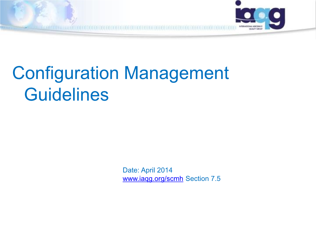 Configuration Management Guidelines