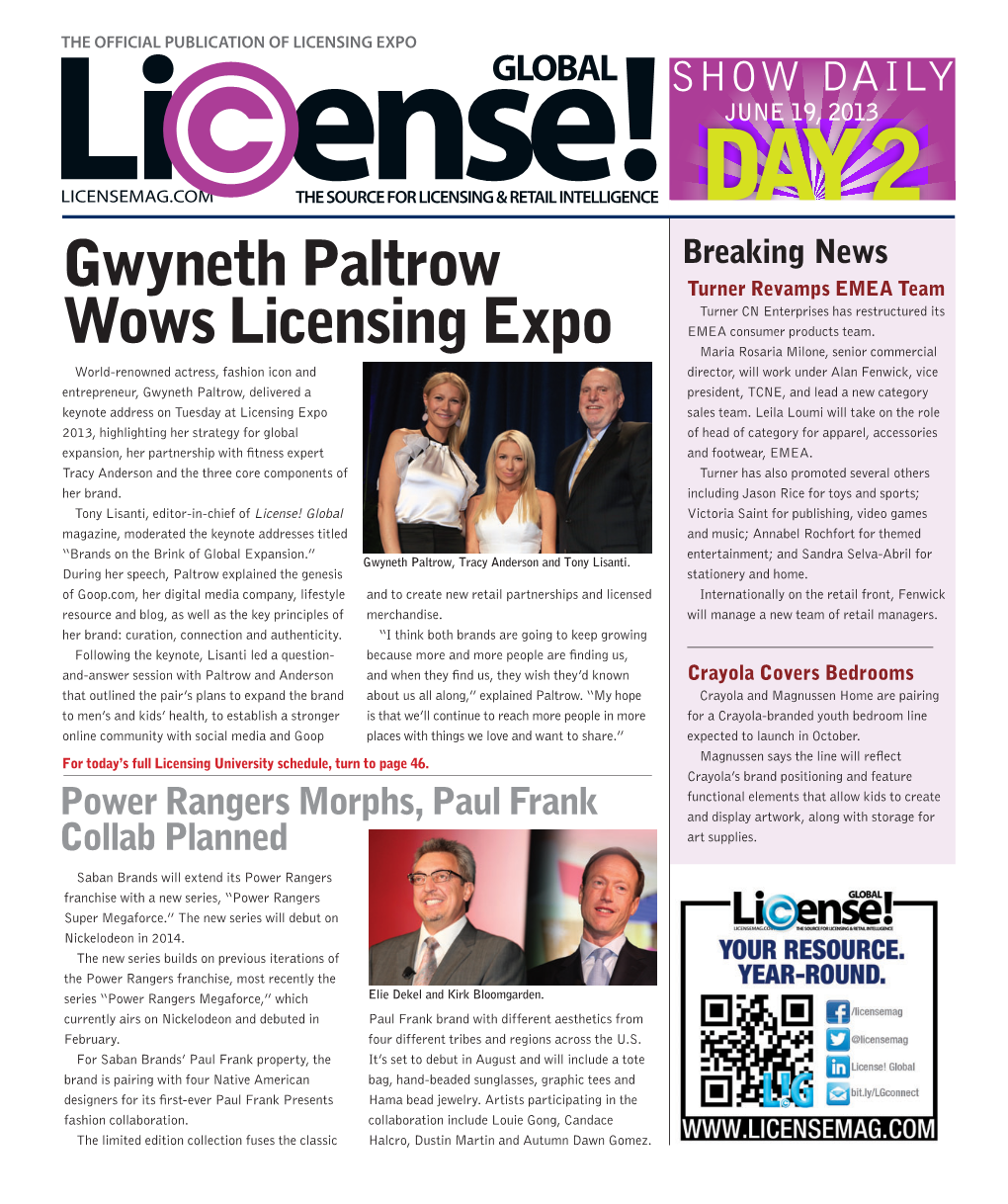 Gwyneth Paltrow Wows Licensing Expo