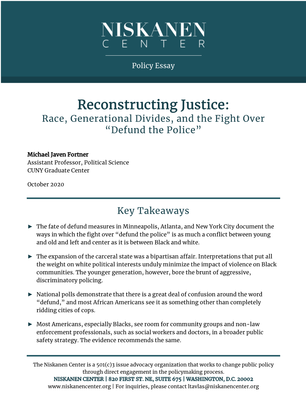 Reconstructing Justice: Race, Generational Divides, and the Fight Over “Defund the Police”