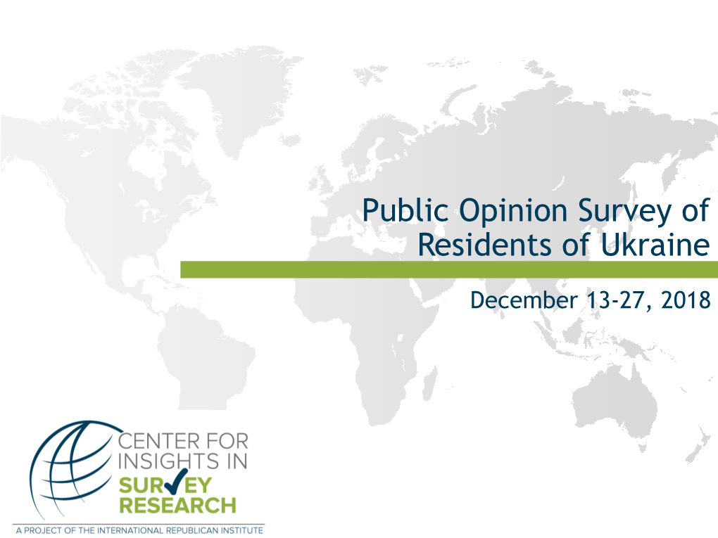 Public Opinion Survey of Residents of Ukraine