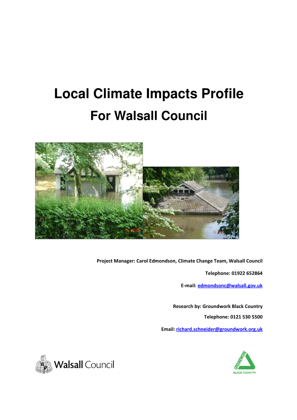View Walsall's Local Climate Impacts Profile (LCLIP)