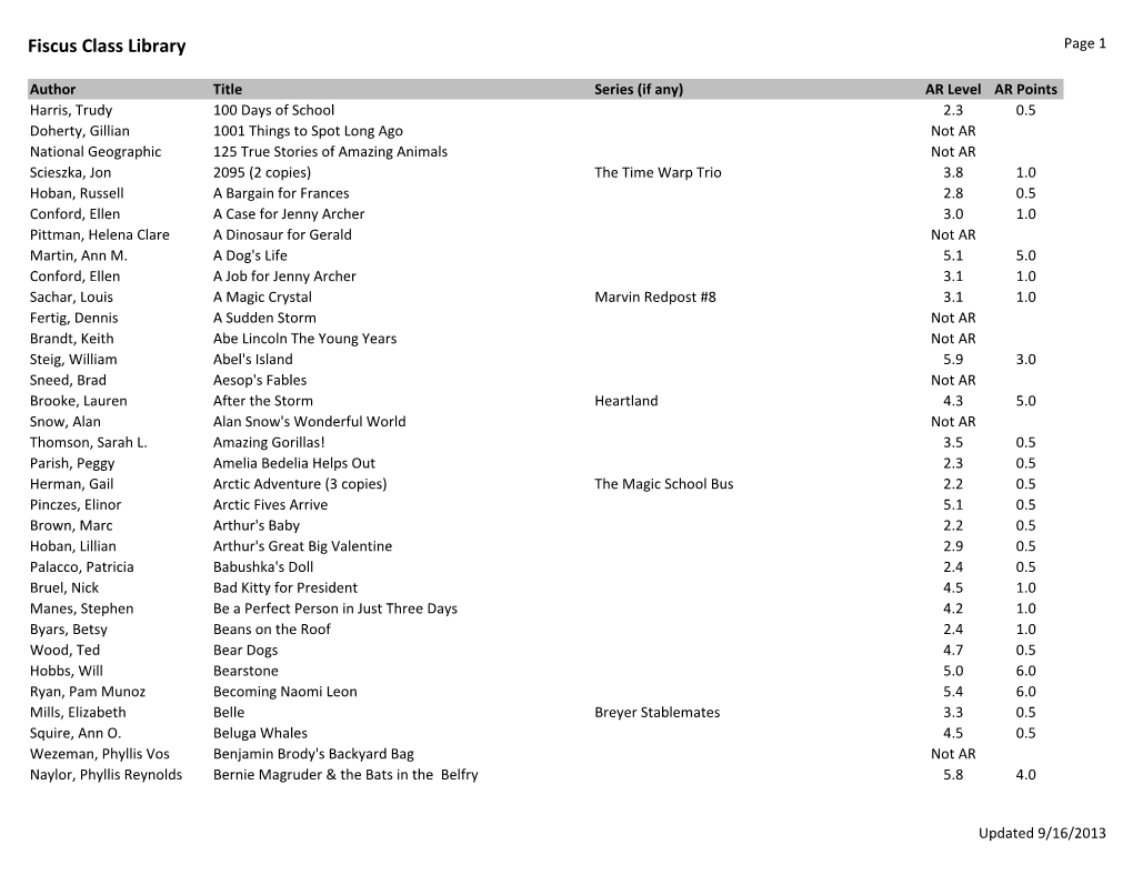 Fiscus Class Library Page 1