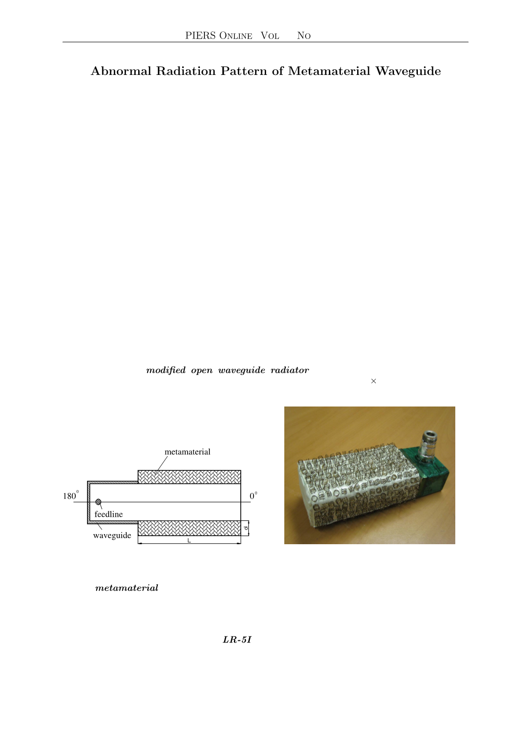 Abnormal Radiation Pattern of Metamaterial Waveguide