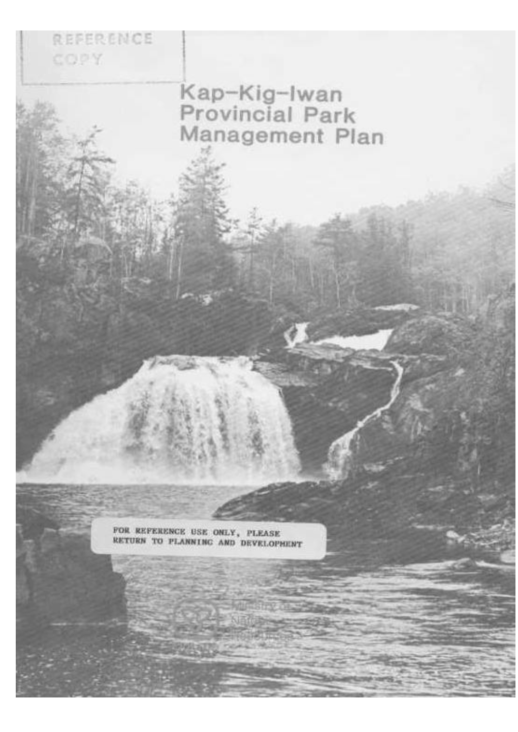 Kap-Kig-Lwan Provincial Park Management Plan