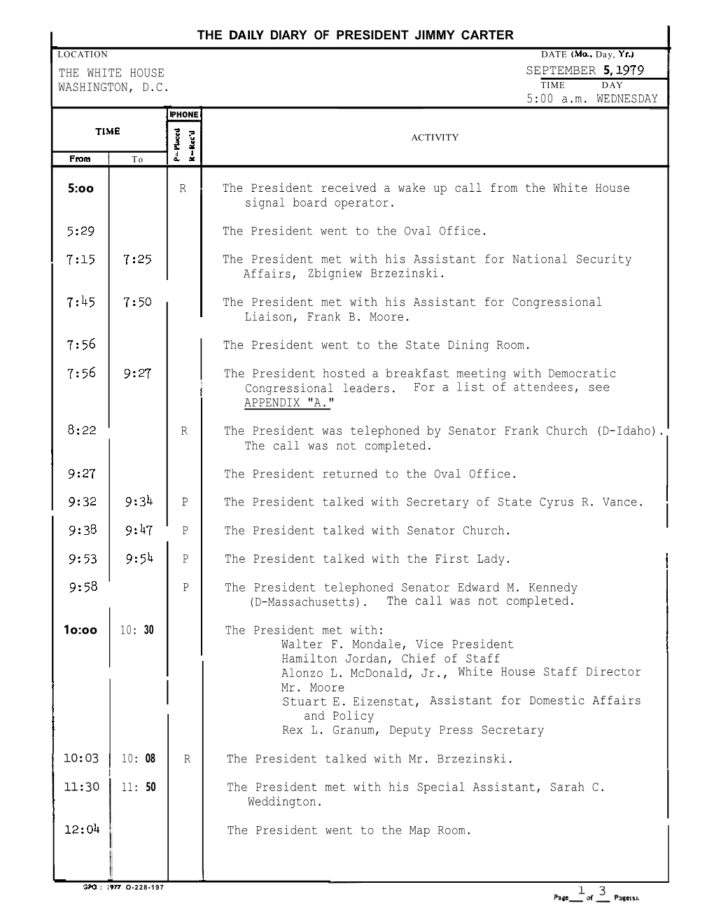 September 5, 1979 Washington, D.C