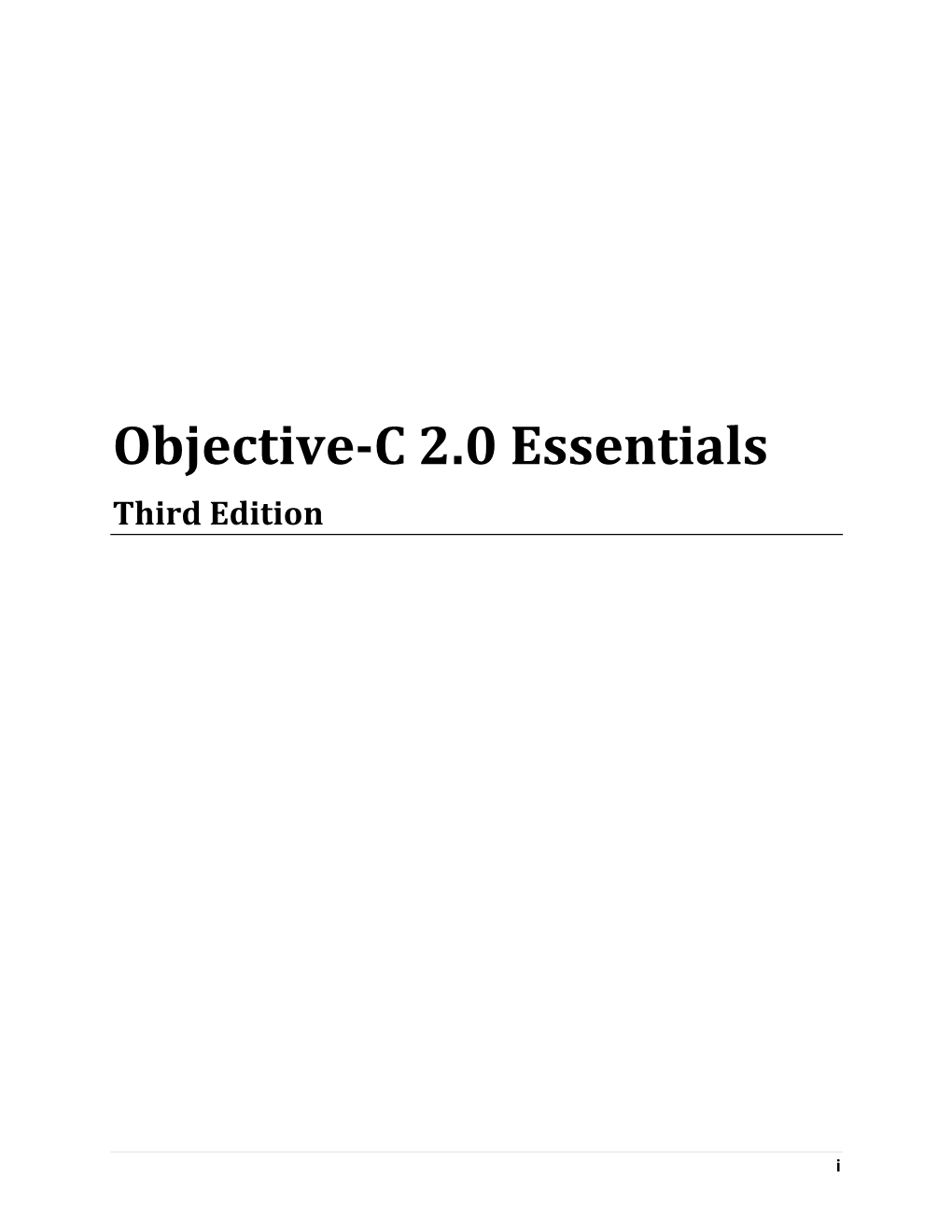 Objective-C 2.0 Essentials Third Edition