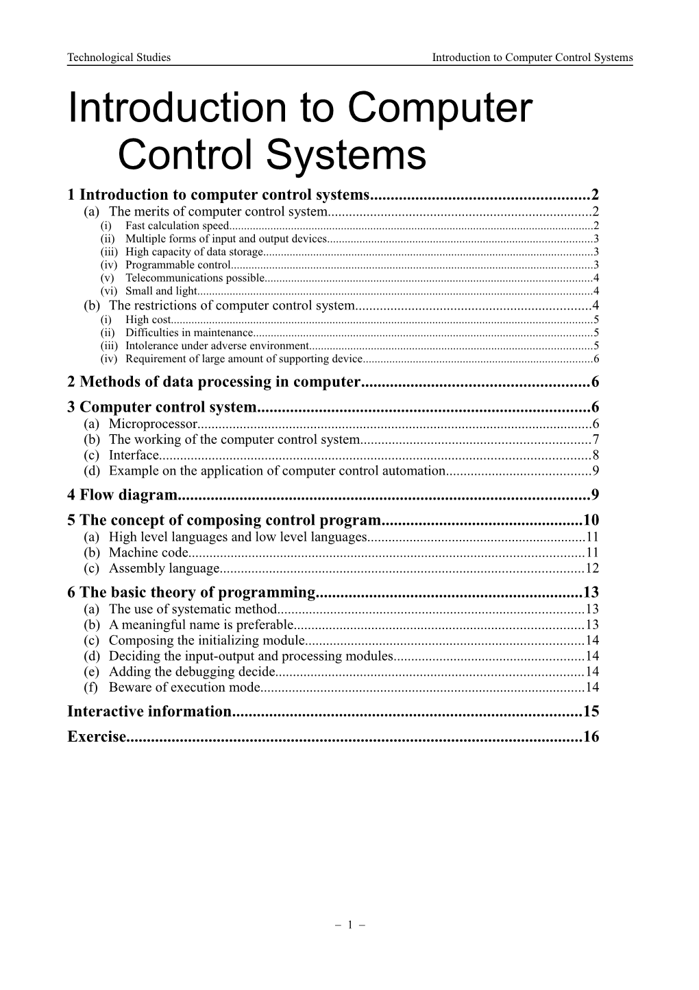 8 Introduction To Computer Control System