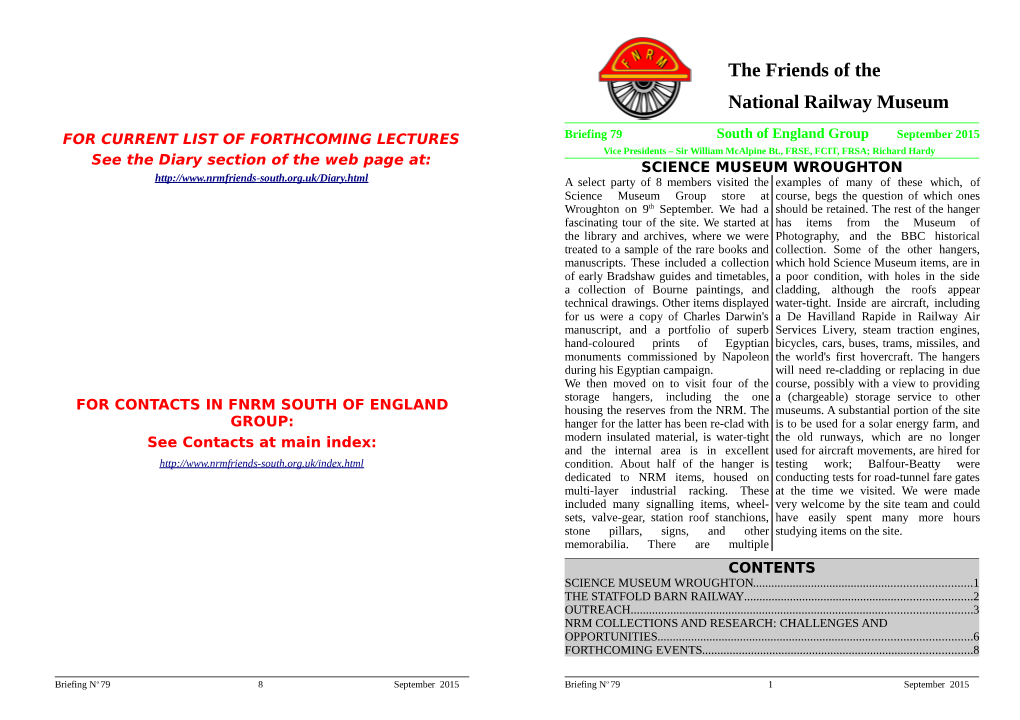 The Friends of the National Railway Museum