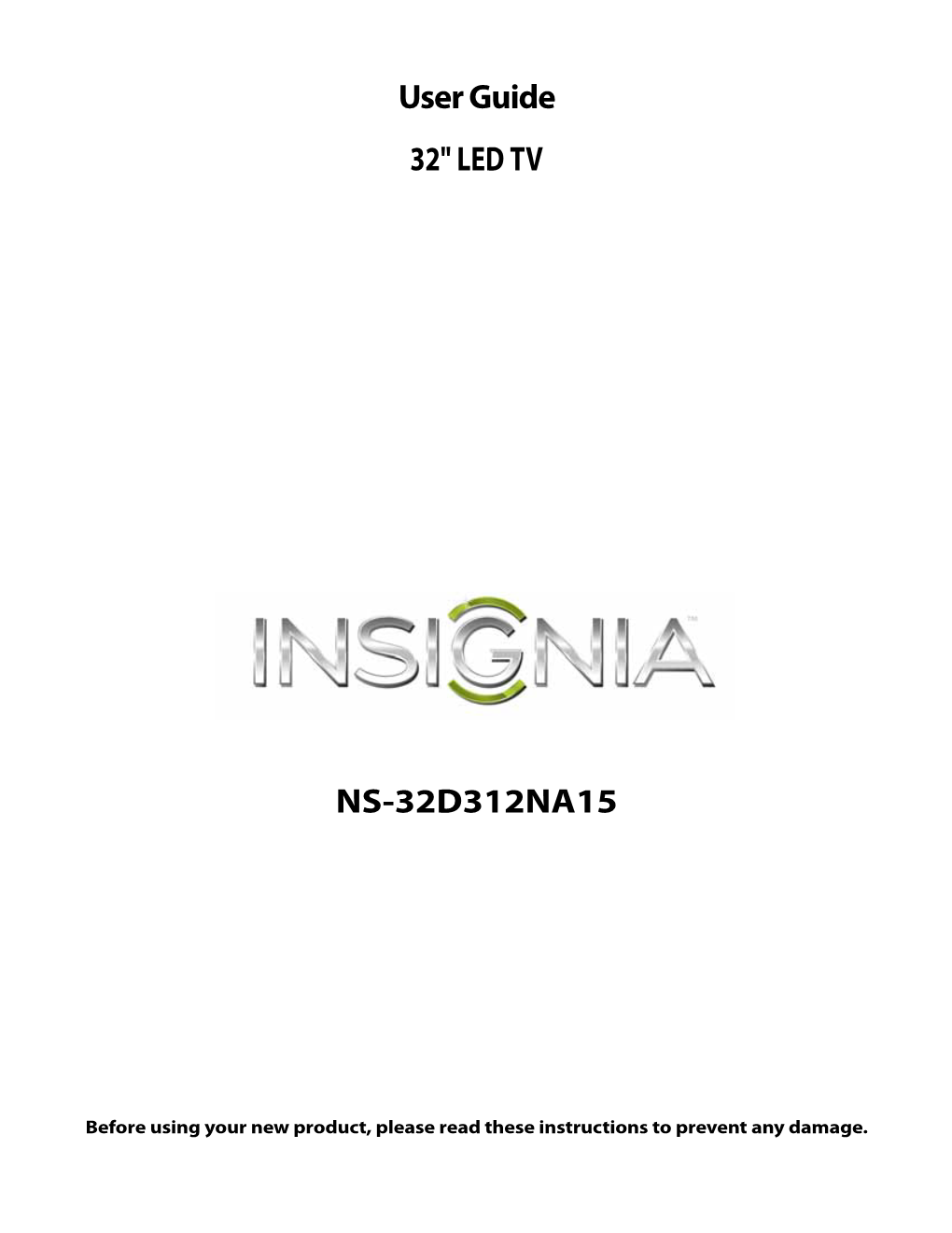 NS-32D312NA15 User Guide 32