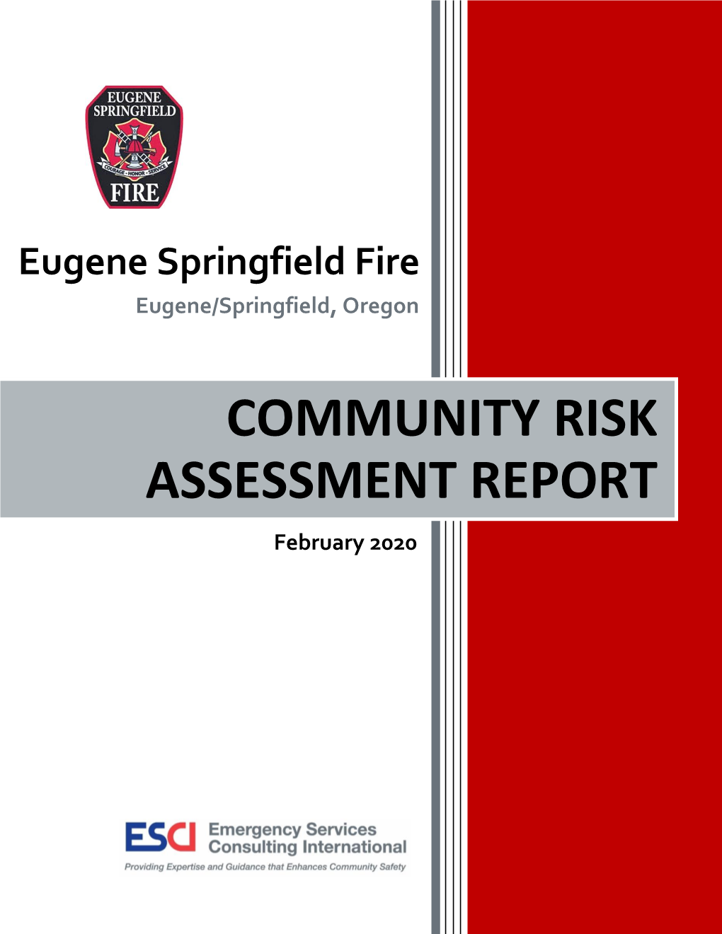 COMMUNITY RISK ASSESSMENT REPORT February 2020