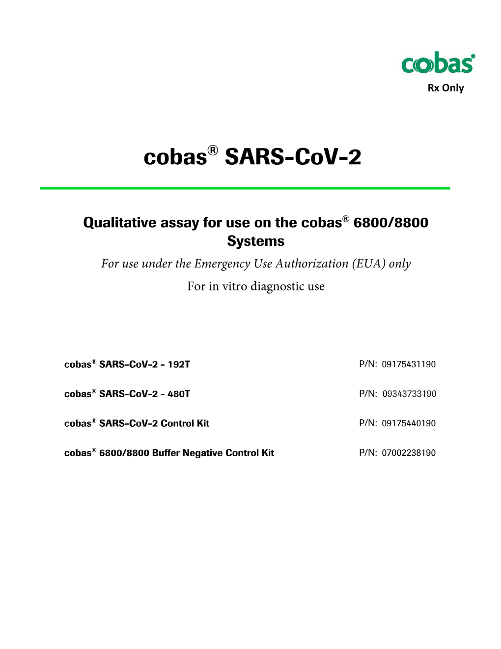 Cobas SARS-Cov-2 Instructions For
