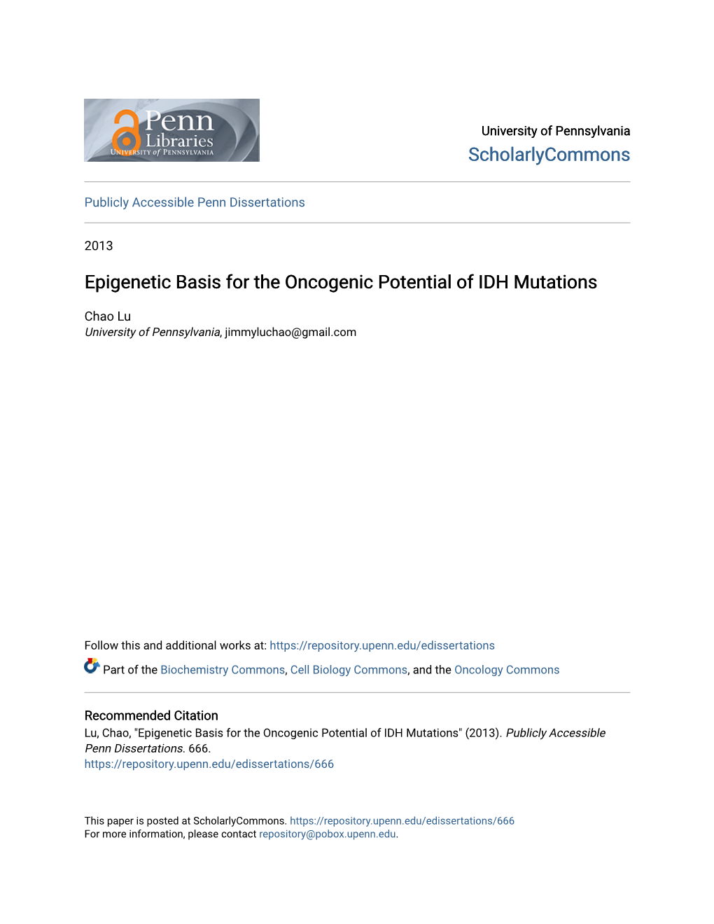 Epigenetic Basis for the Oncogenic Potential of IDH Mutations