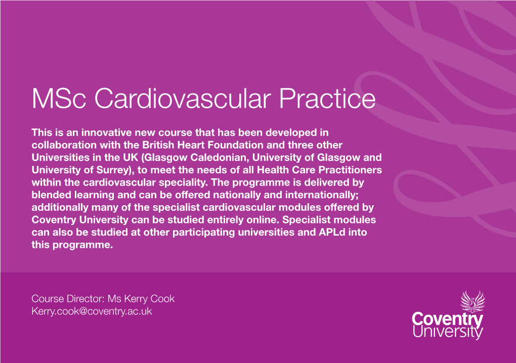 Msc Cardiovascular Practice