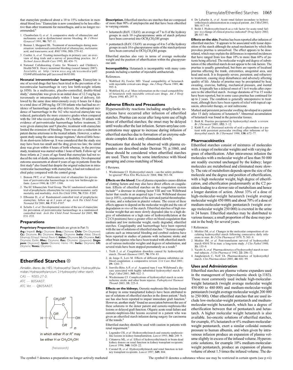 Etherified Starches ⊗ Blood Coagulation: a Comparative Review