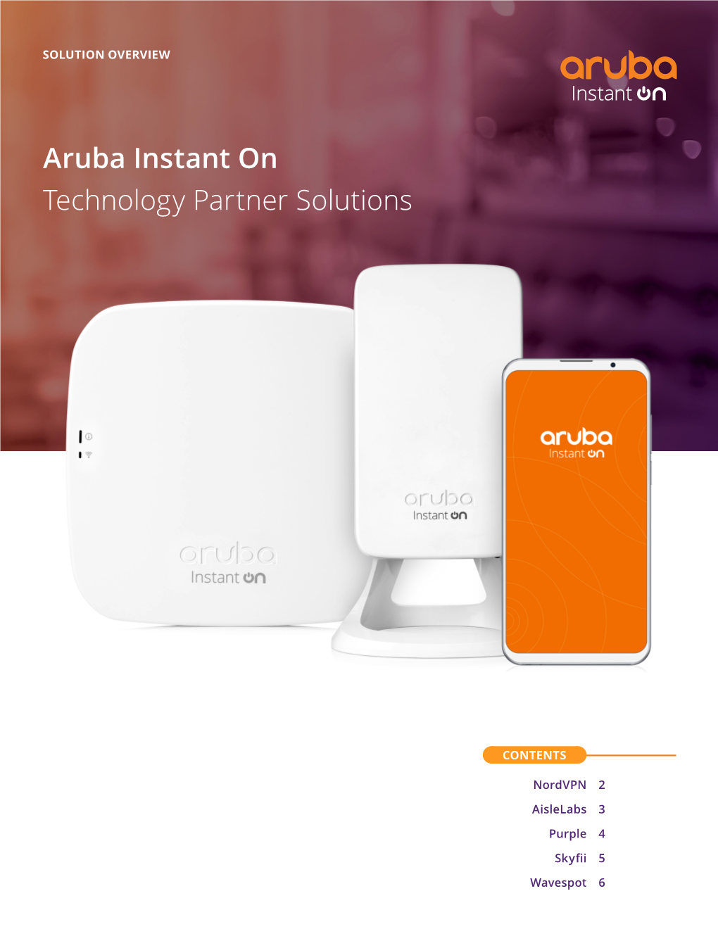 Aruba Instant on Technology Partner Solutions