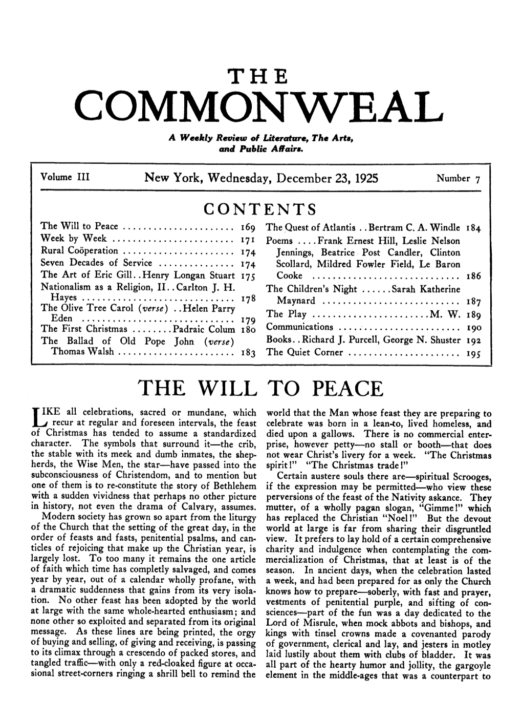 The Will to Peace
