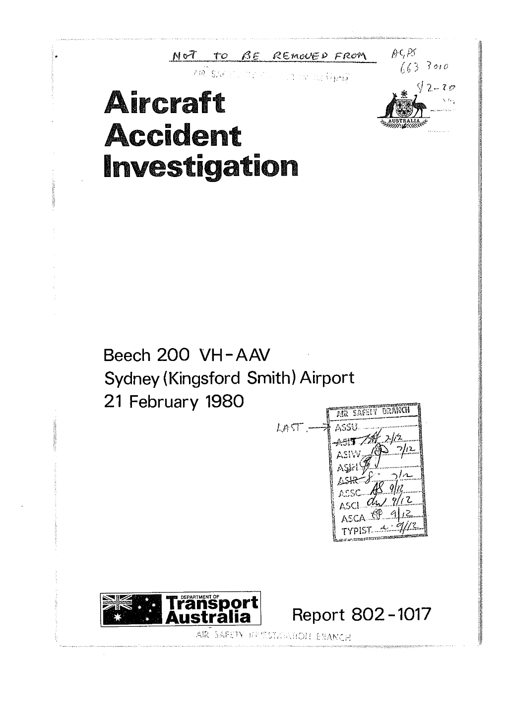 Aircraft Accident Investigation L II •! II II