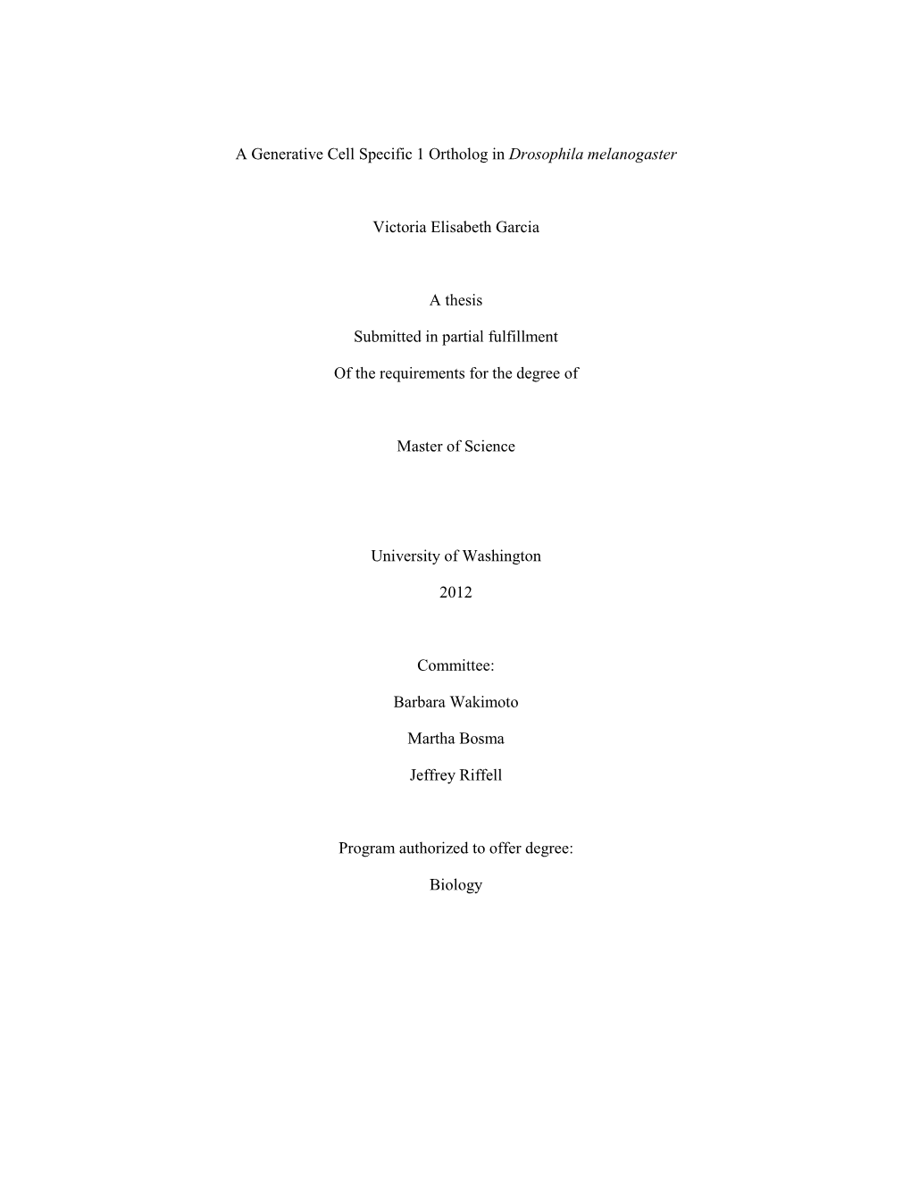 Victoria's Masters Thesis