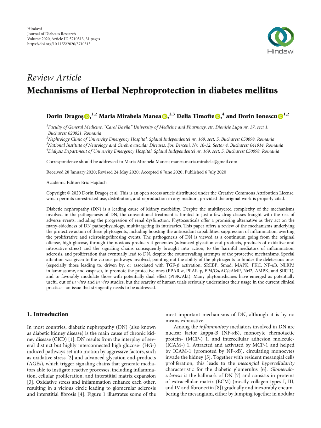 Mechanisms of Herbal Nephroprotection in Diabetes Mellitus