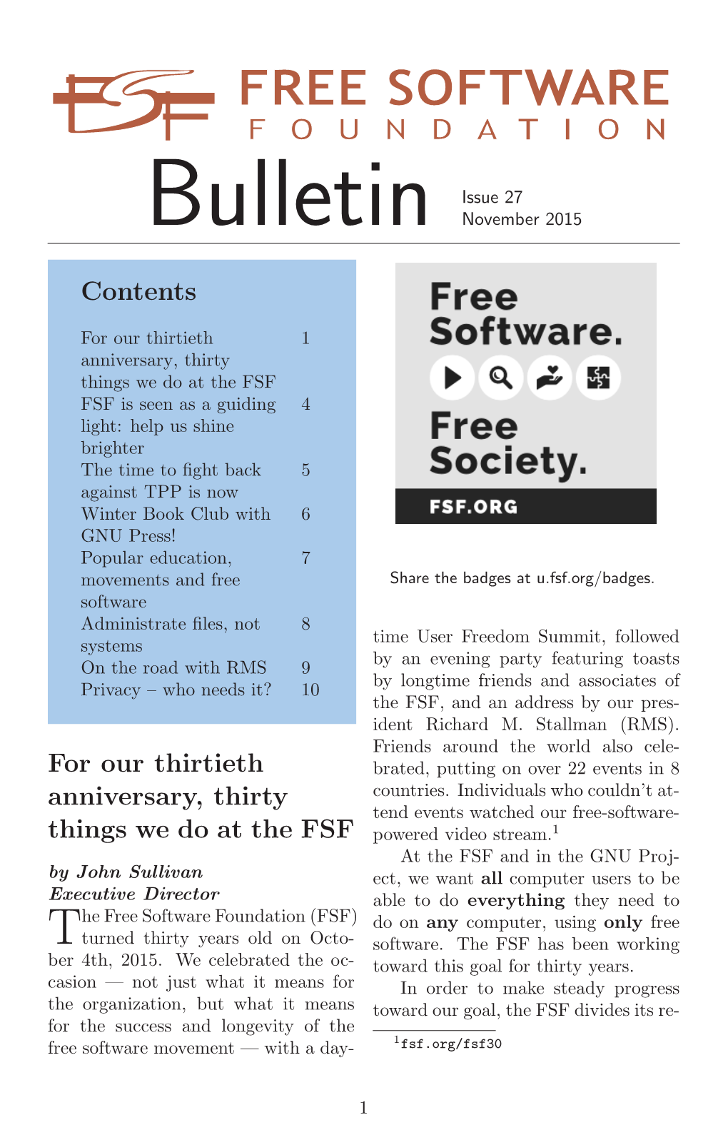 Bulletin Issue 27