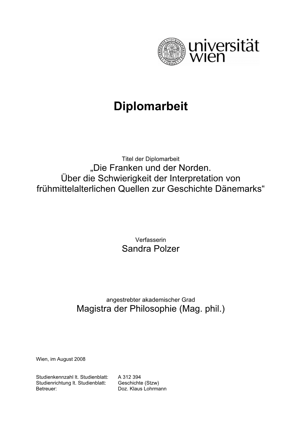 Diplomarbeit