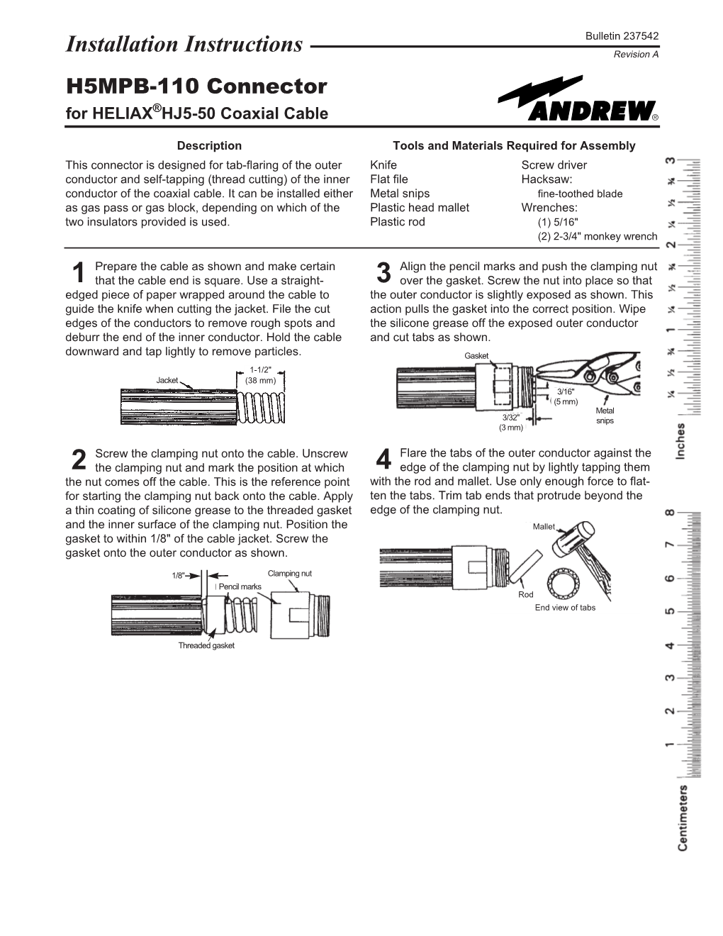 Installation Instructions Revision A