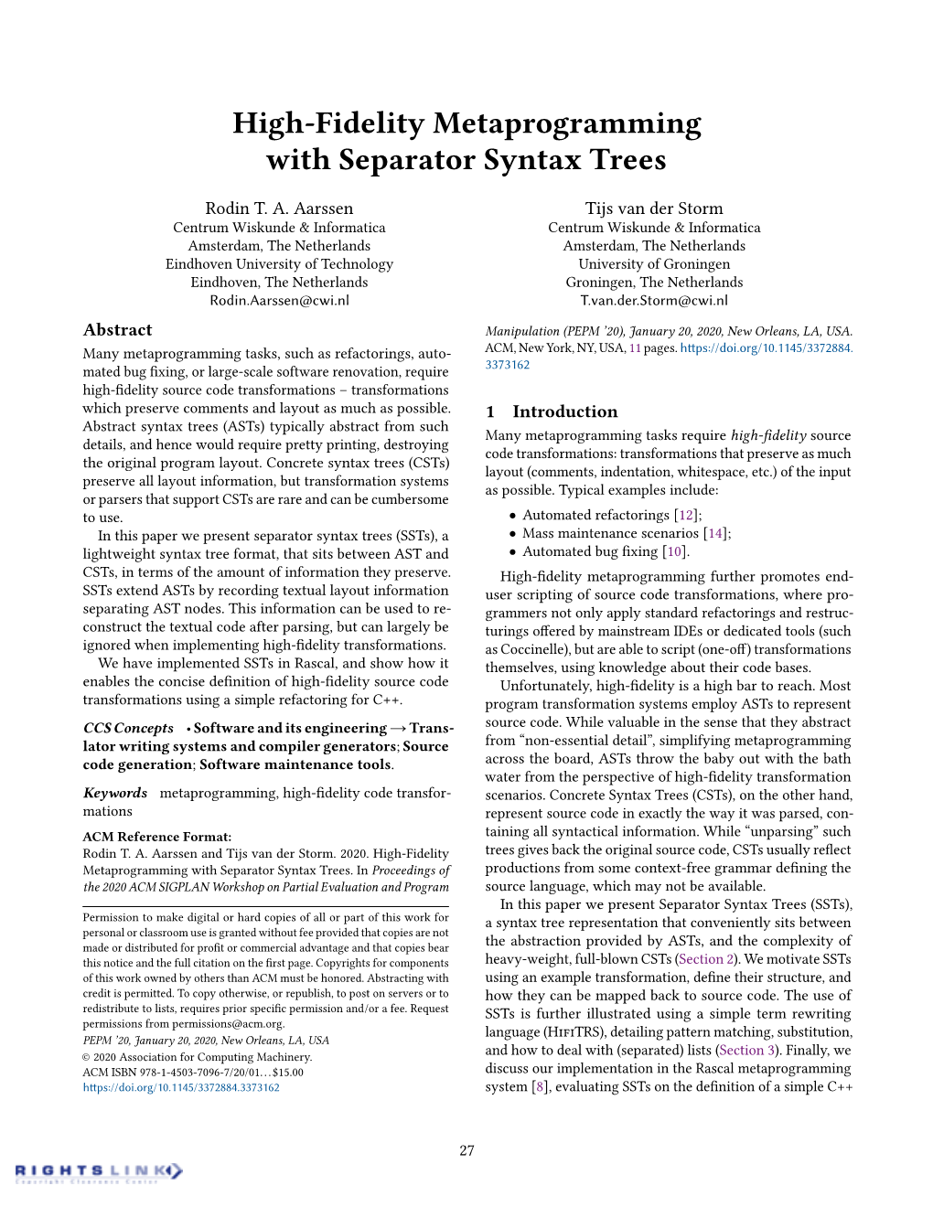 High-Fidelity Metaprogramming with Separator Syntax Trees