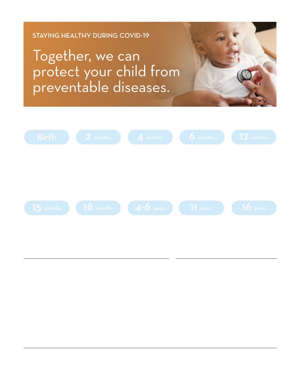 Together, We Can Protect Your Child from Preventable Diseases