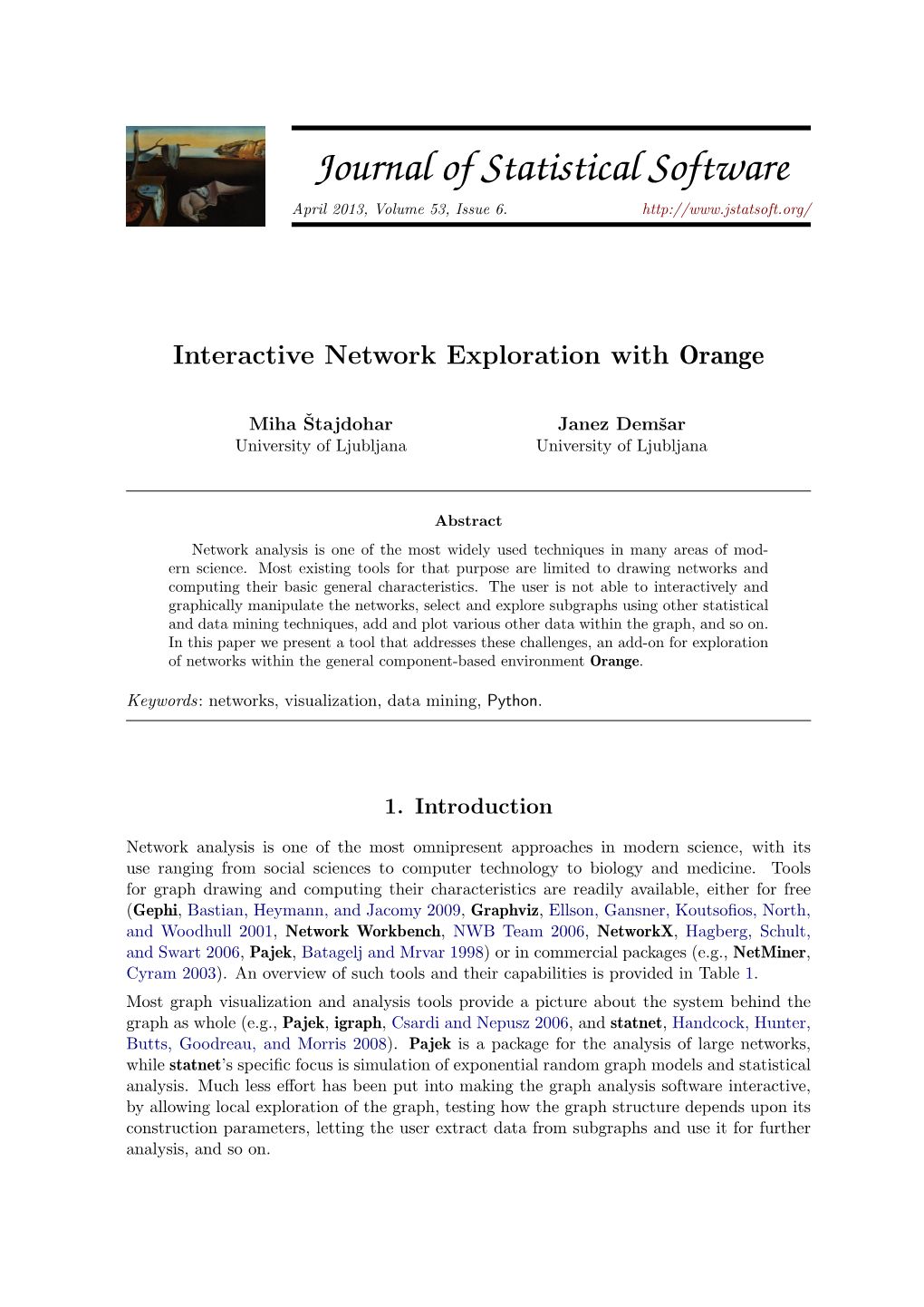 Interactive Network Exploration with Orange