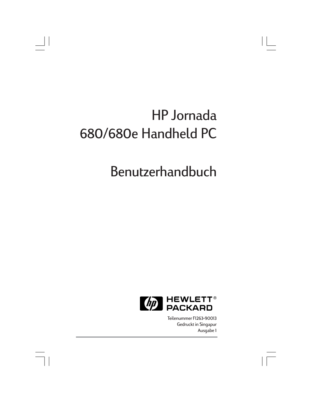 HP Jornada 680/680E Handheld PC Benutzerhandbuch