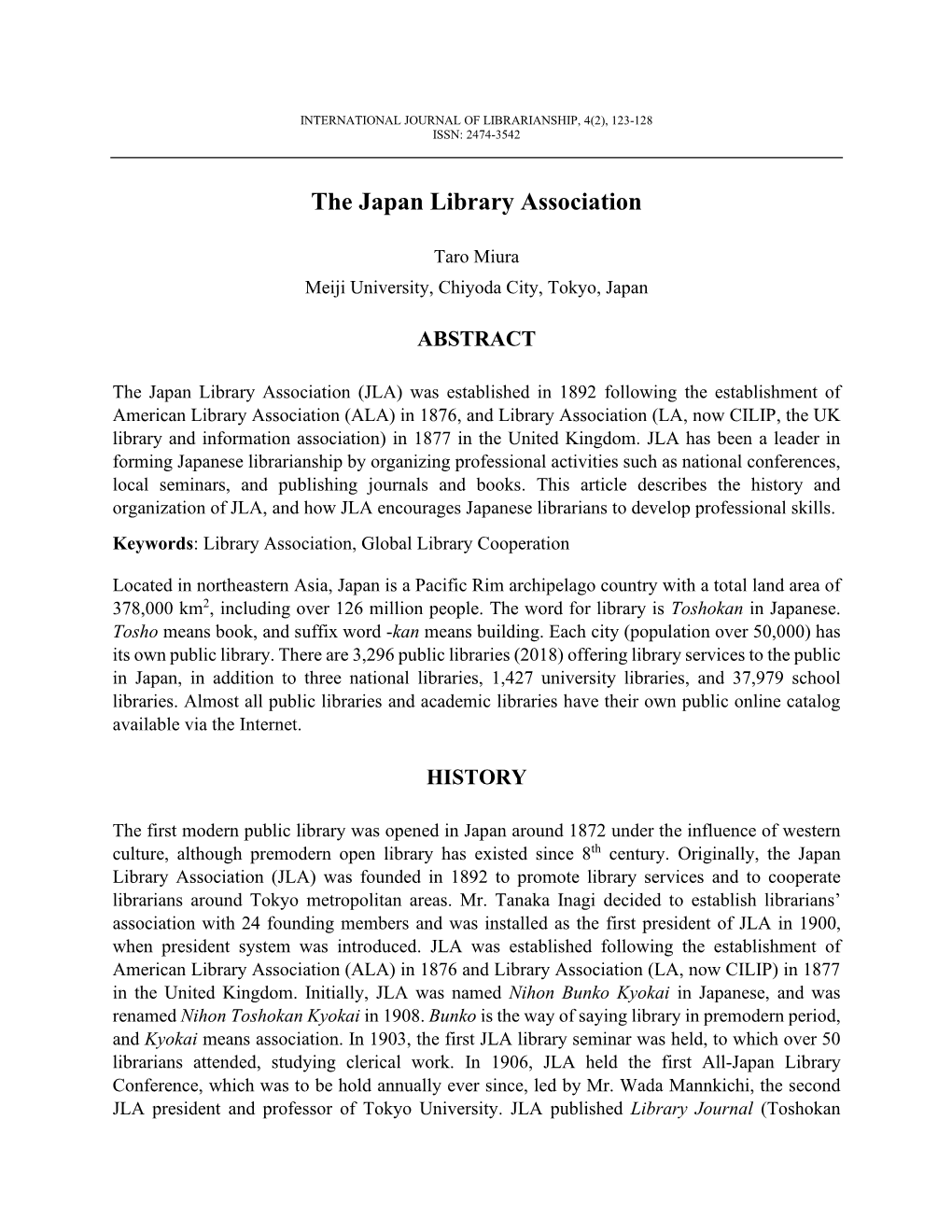 The Japan Library Association