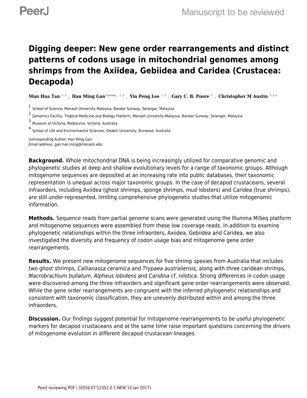 New Gene Order Rearrangements and Distinct Patterns of Codons Usage In