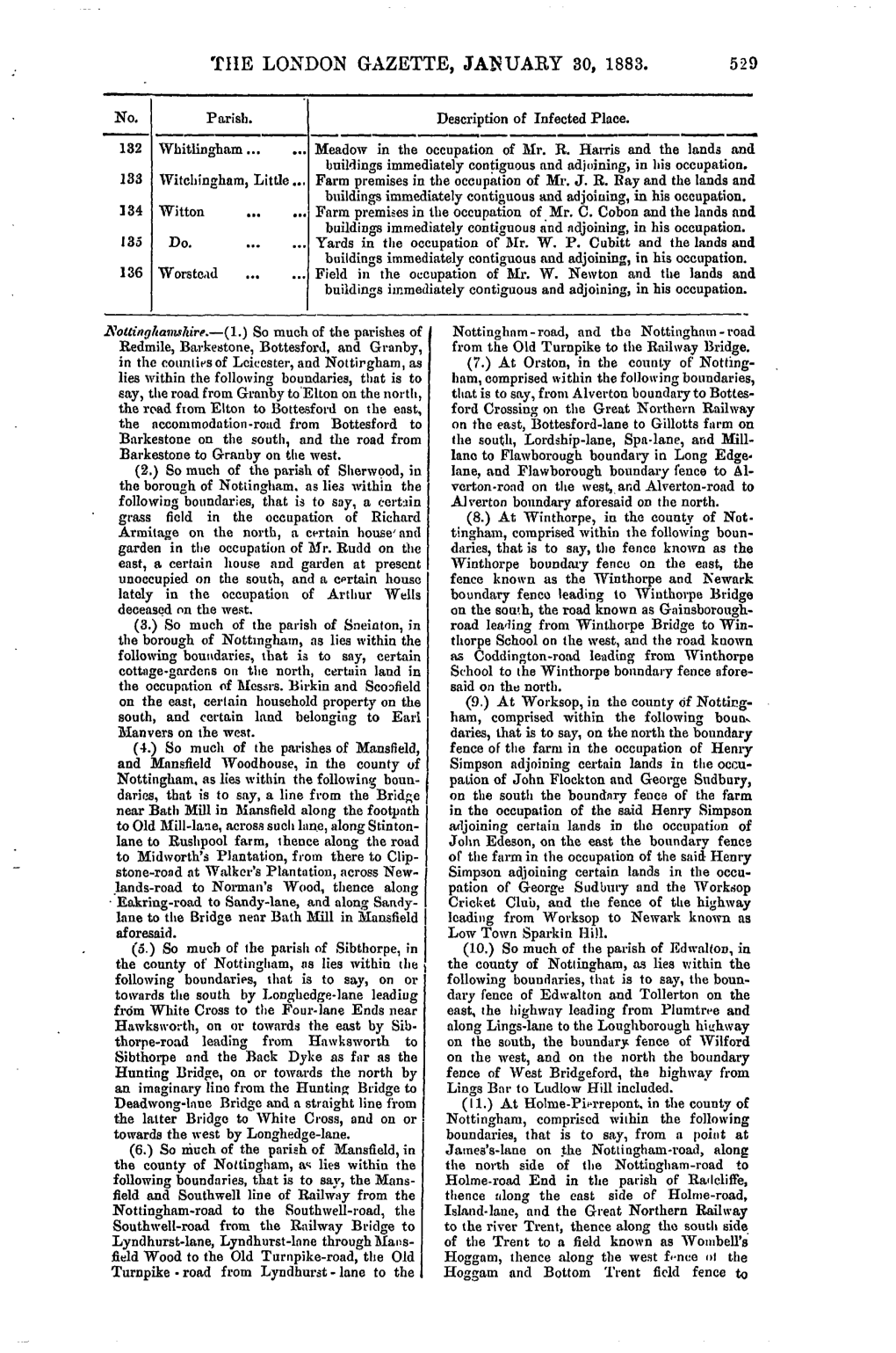 The London Gazette, Jasuaby 30, 1883. 529