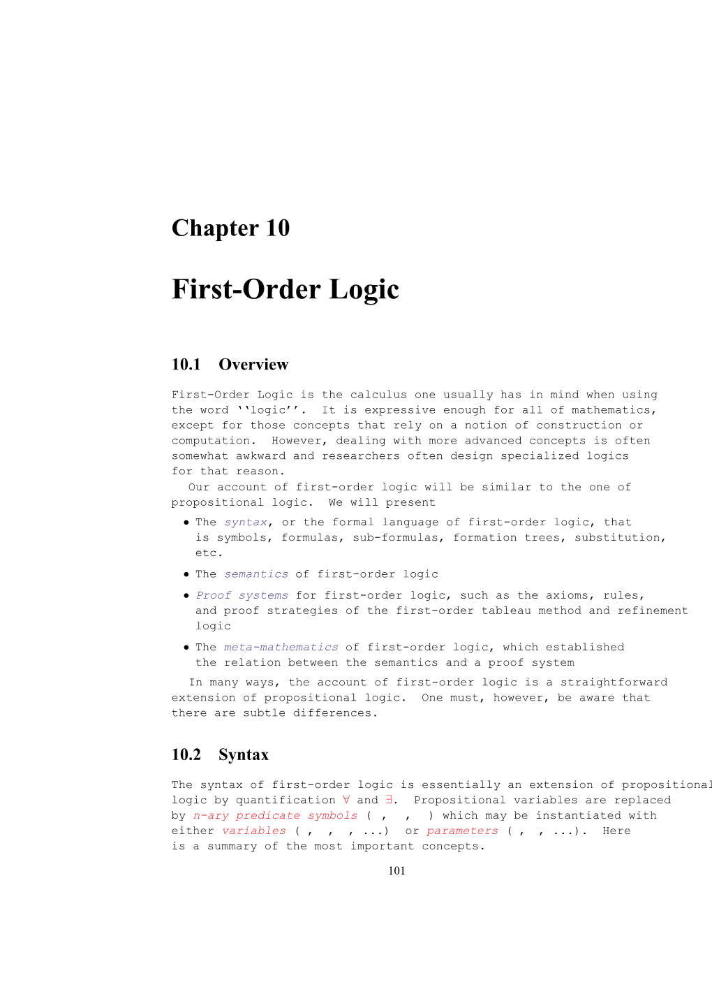 First-Order Logic