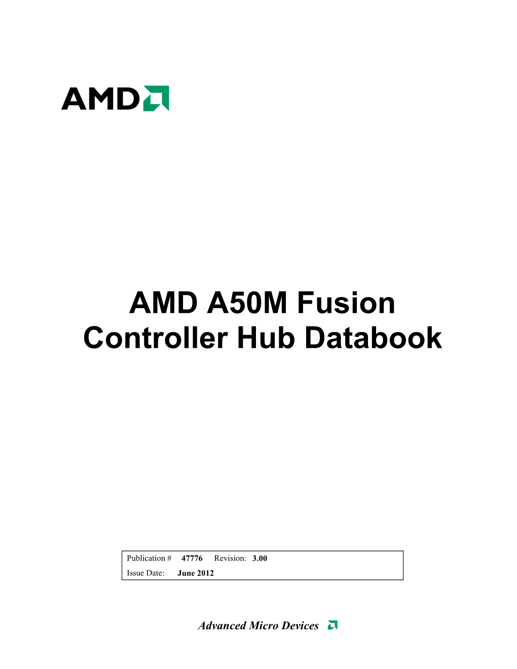 AMD A50M Fusion Controller Hub Databook