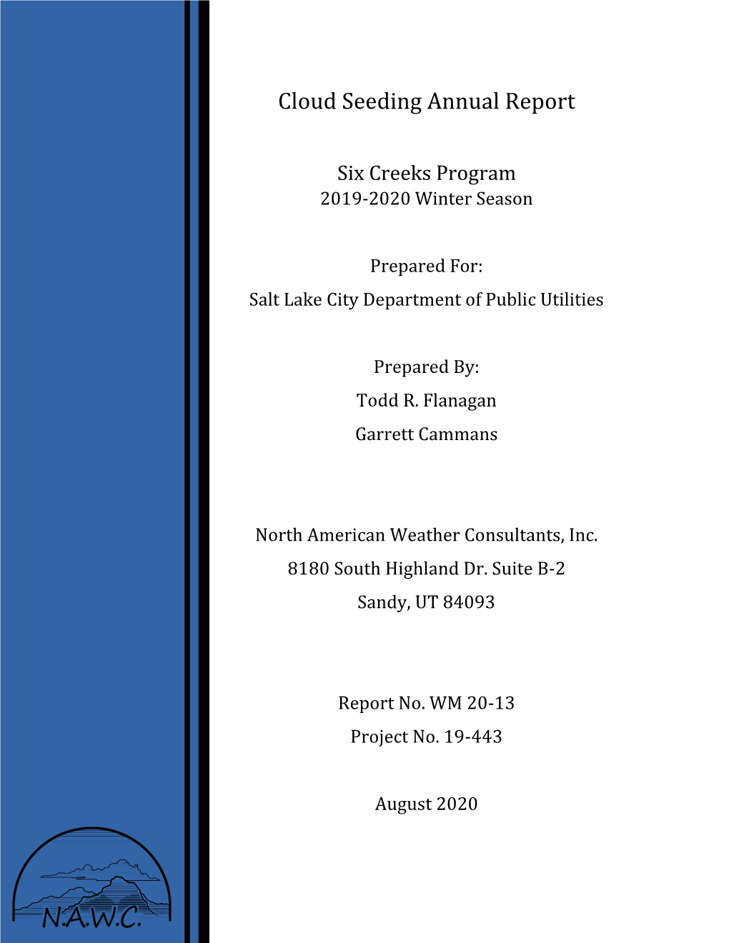 Cloud Seeding Annual Report