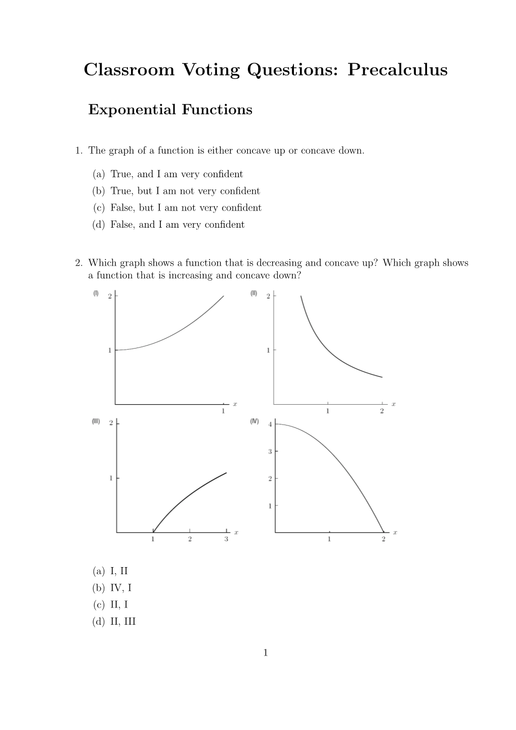 Exponential Functions