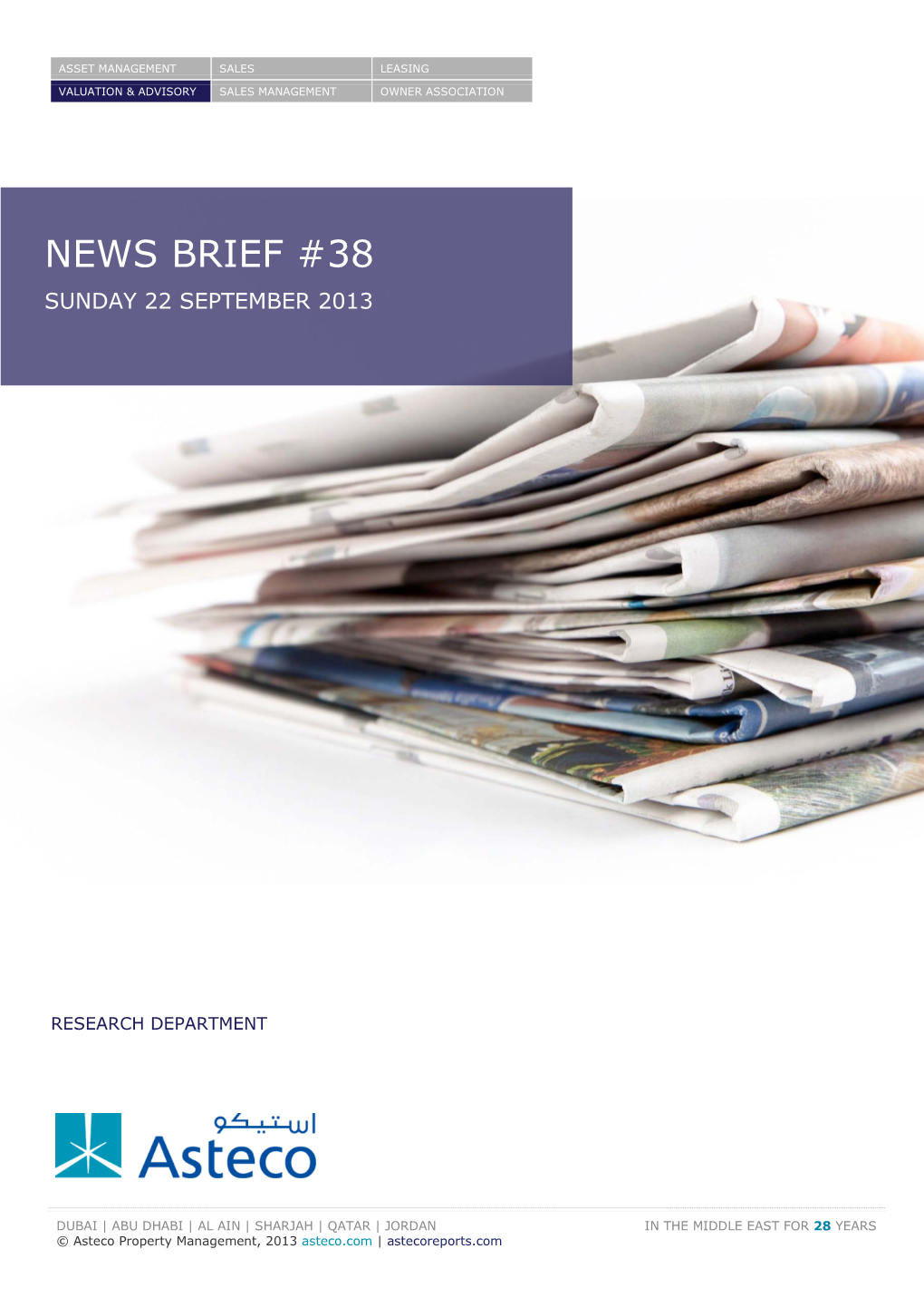 News Brief #38 Sunday 22 September 2013