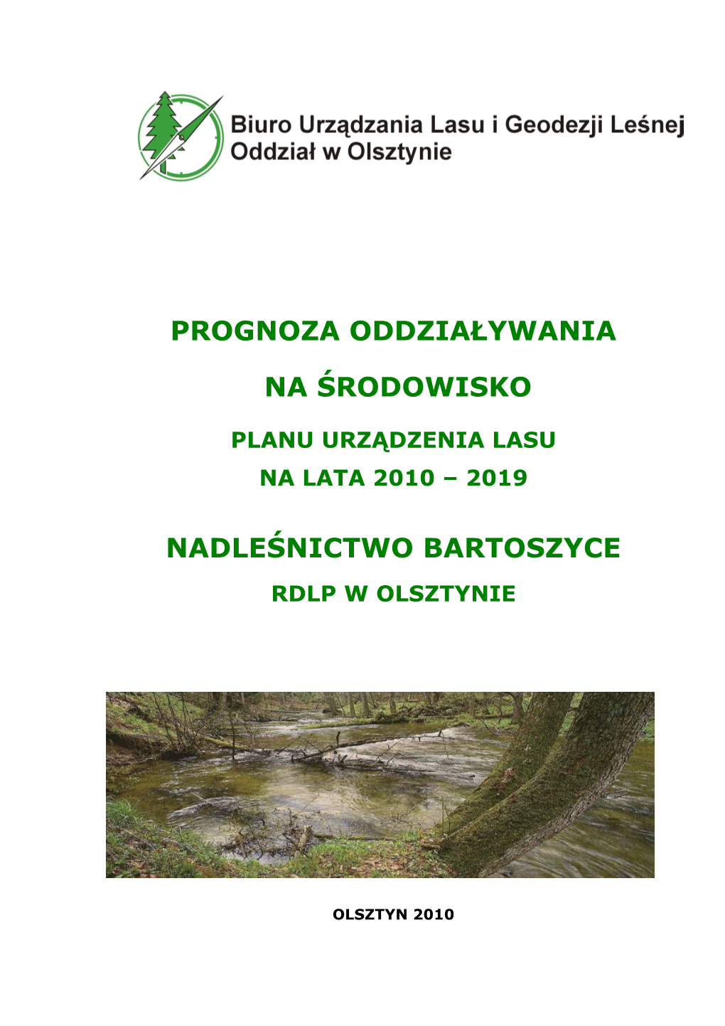 Prognoza Oddziaływania Na Środowisko Nadleśnictwo Bartoszyce