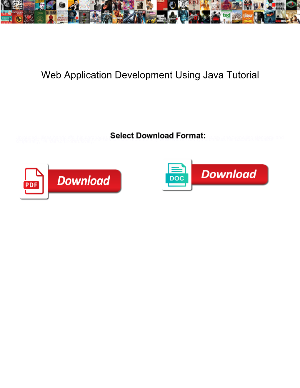 Web Application Development Using Java Tutorial