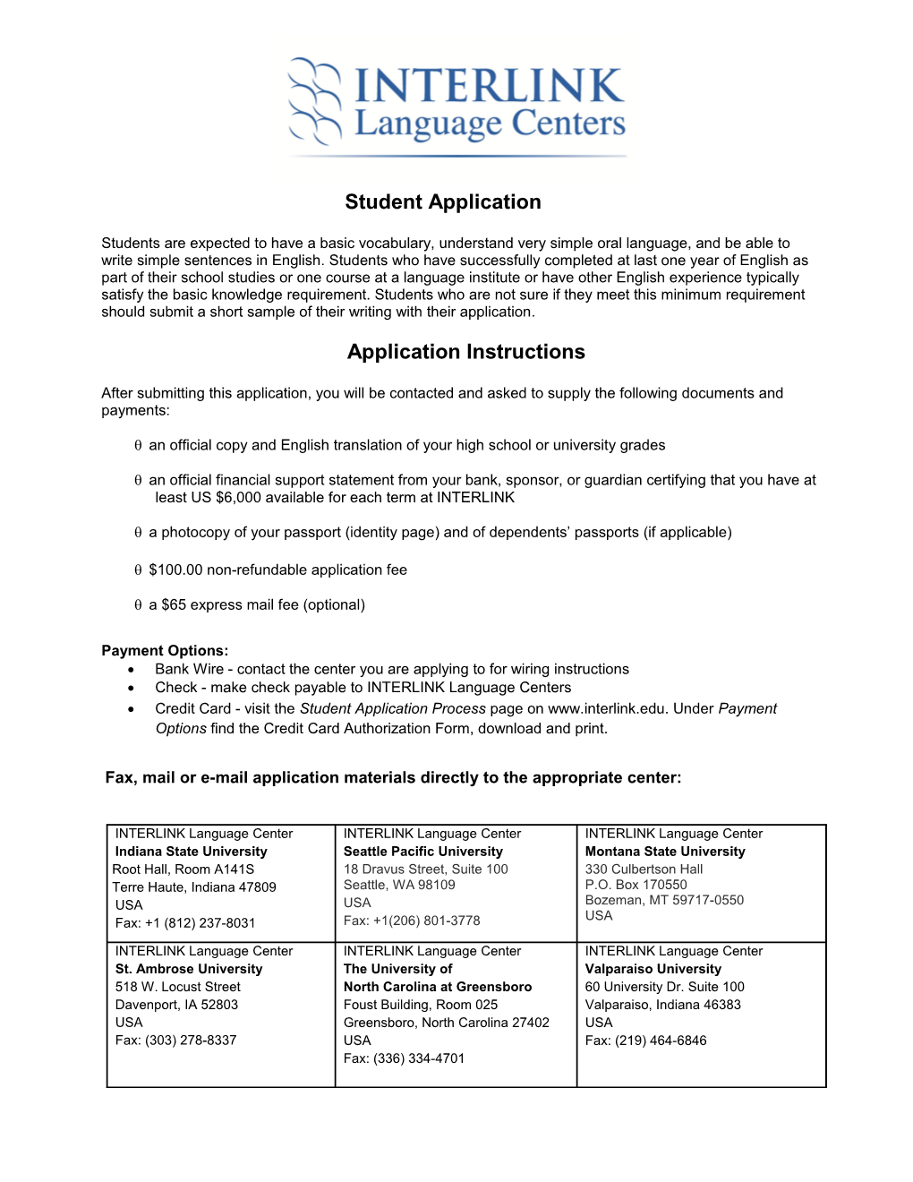 Student Application