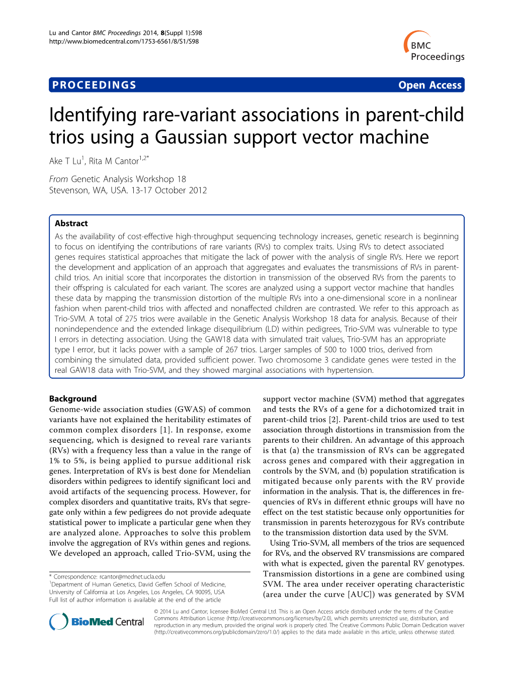 Identifying Rare-Variant Associations in Parent-Child Trios Using a Gaussian