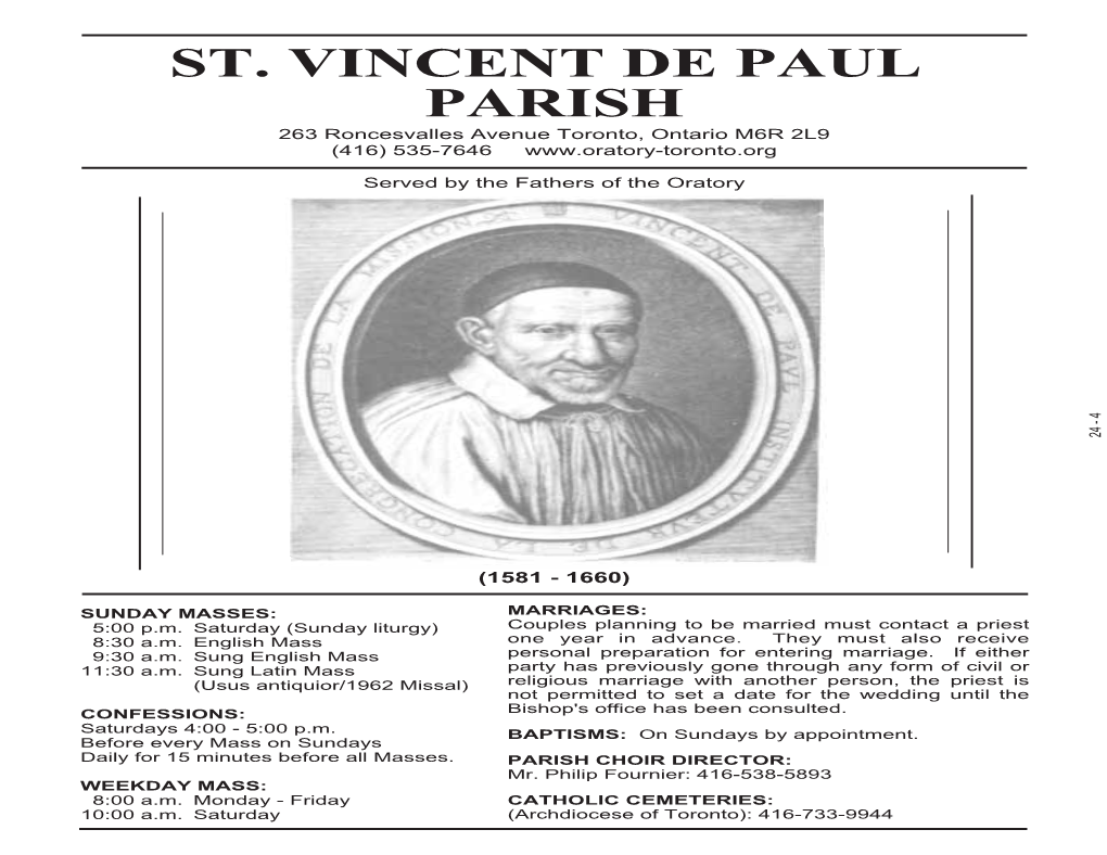 St. Vincent De Paul Parish