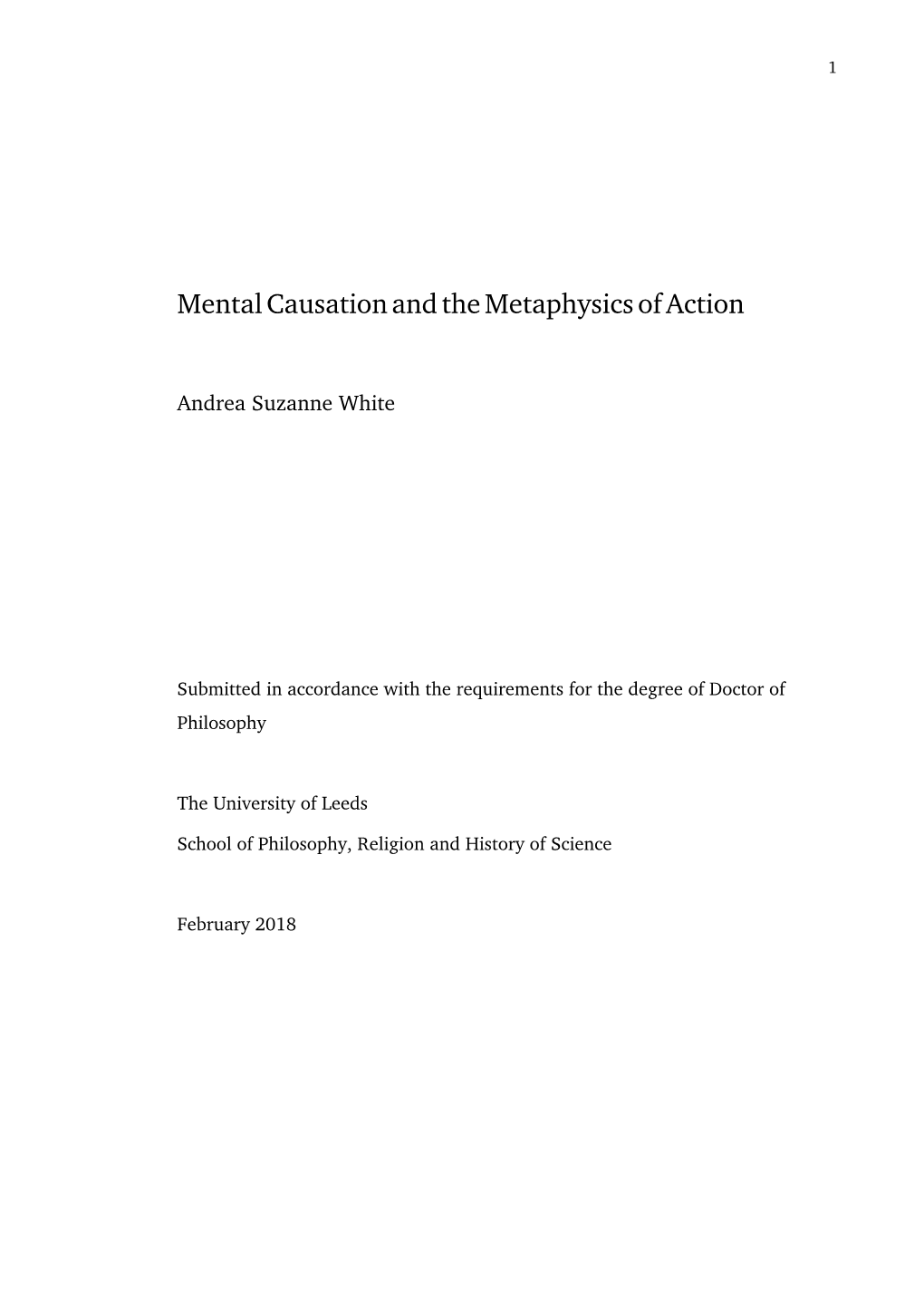 Mental Causation and the Metaphysics of Action.Pdf