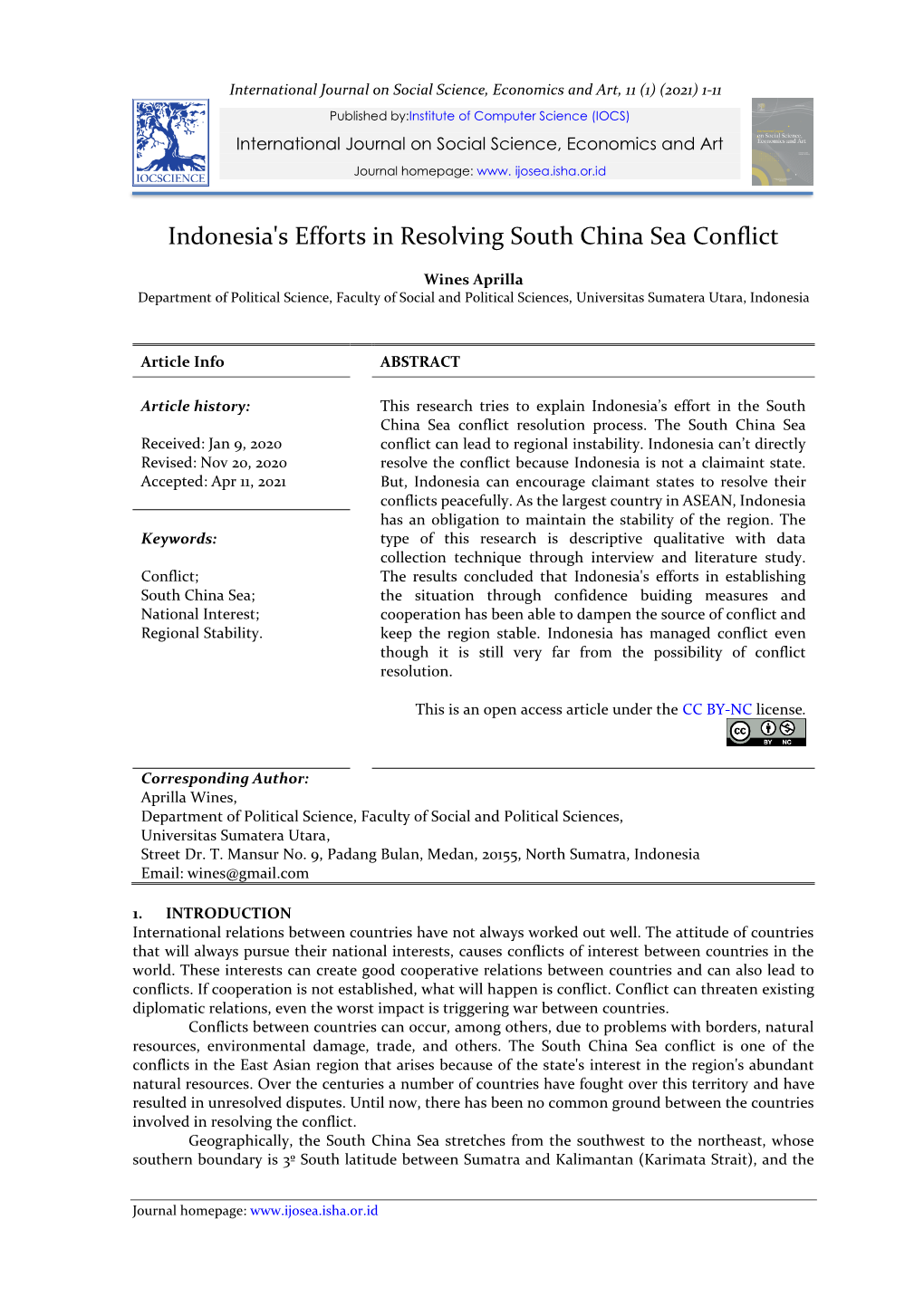 Indonesia's Efforts in Resolving South China Sea Conflict