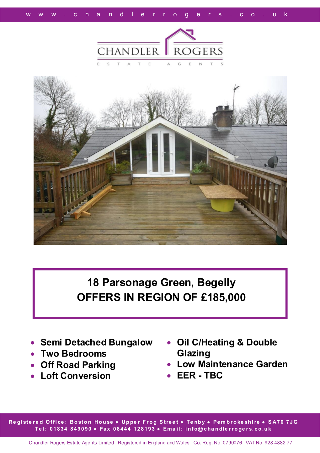 18 Parsonage Green, Begelly OFFERS in REGION of £185,000