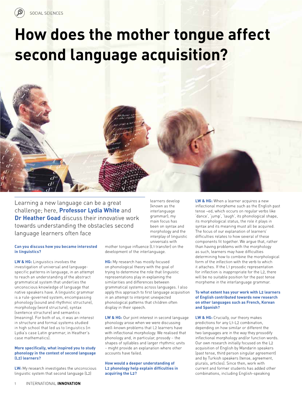 How Does the Mother Tongue Affect Second Language Acquisition?