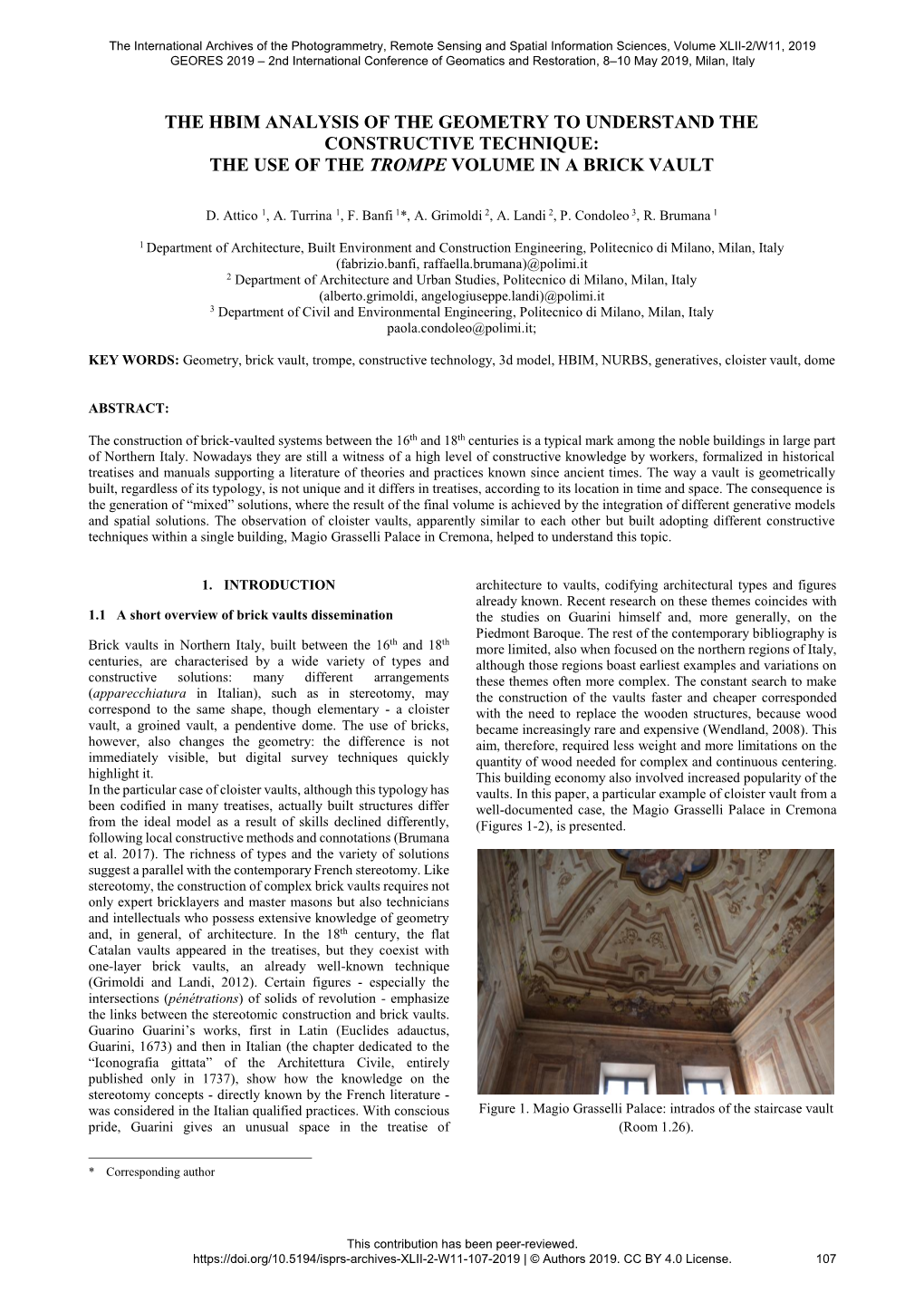 The Use of the Trompe Volume in a Brick Vault