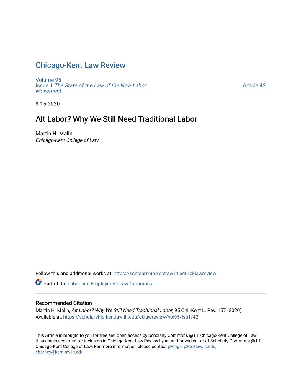 Alt Labor? Why We Still Need Traditional Labor